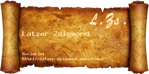 Latzer Zsigmond névjegykártya