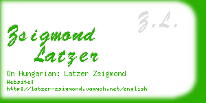 zsigmond latzer business card